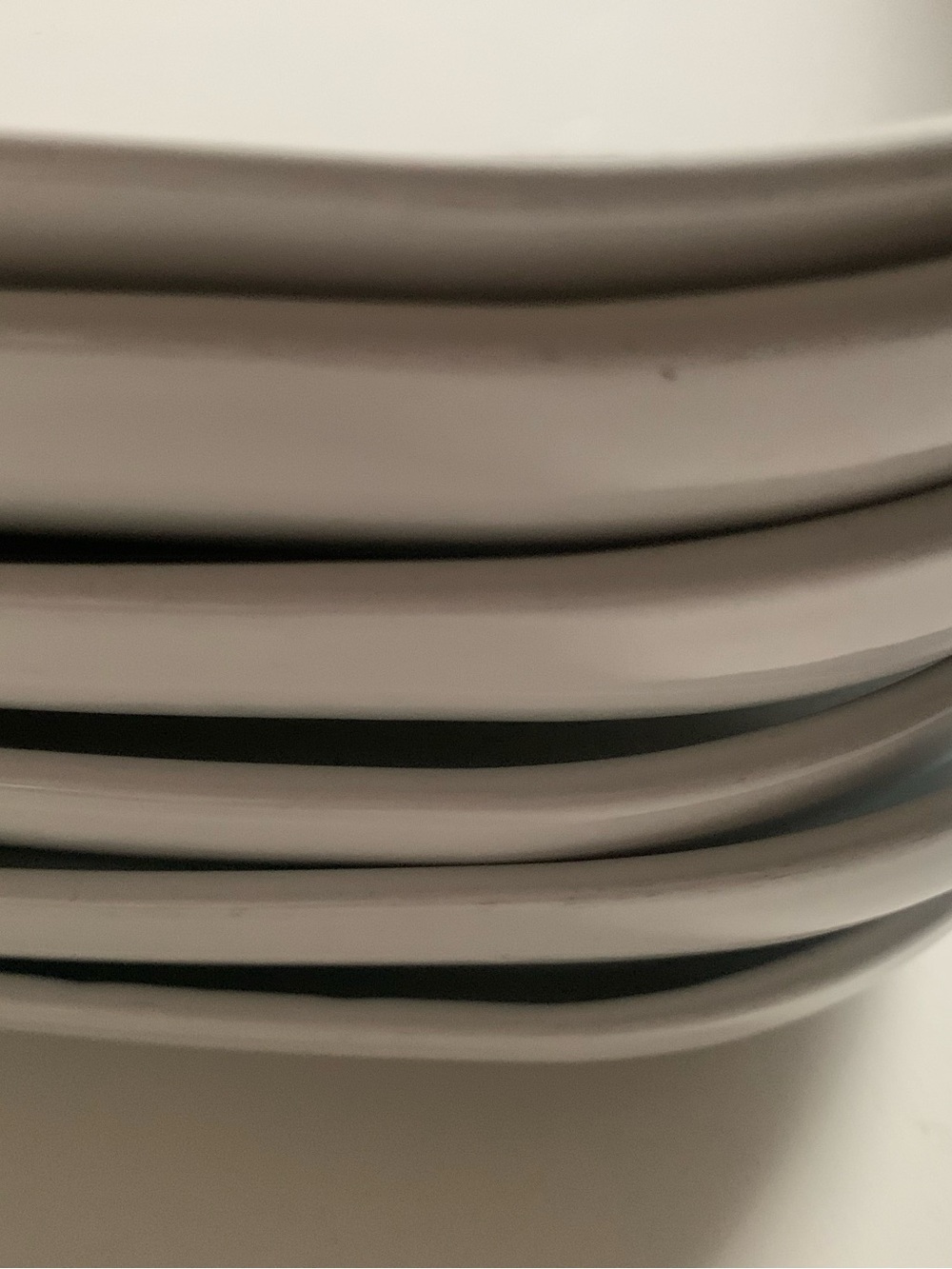 #43 IKEA White Stackable Dinner Plates - Simple Dining Set (set of 6)